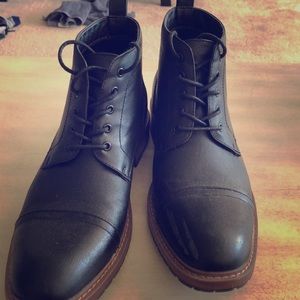 Perry Ellis America Ultra Foam Black Dress Boots